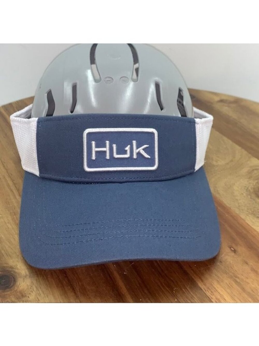 HUK  Fishing Visor Blue / White Performance Headwear  Cap Adjustable OSFM